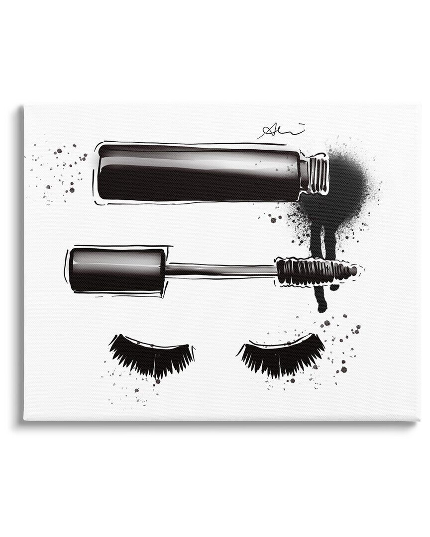 Stupell Glam Mascara Lashes Makeup Canvas Wall Art by Alison Petrie NoColor 24 x 30