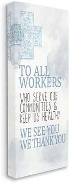 Stupell Home Decor Health Care Worker Gratitude Wall Art, White, 17X40