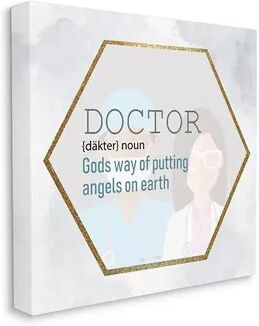 Stupell Home Decor Doctor Spiritual Definition Health Care Angel Gratitude Wall Art, White, 36X36