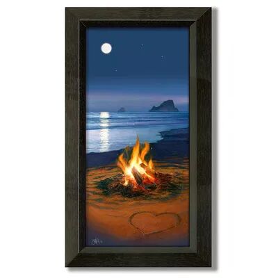 Personal-Prints Evening in Paradise Framed Canvas Art, Multicolor, 10X20