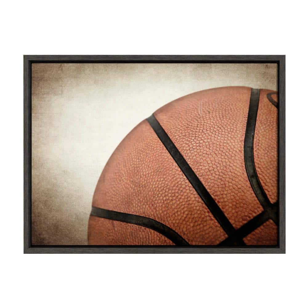 DesignOvation Sylvie "Vintage Basketball Quarter" by Saint and Sailor Studios Framed Canvas Wall Art