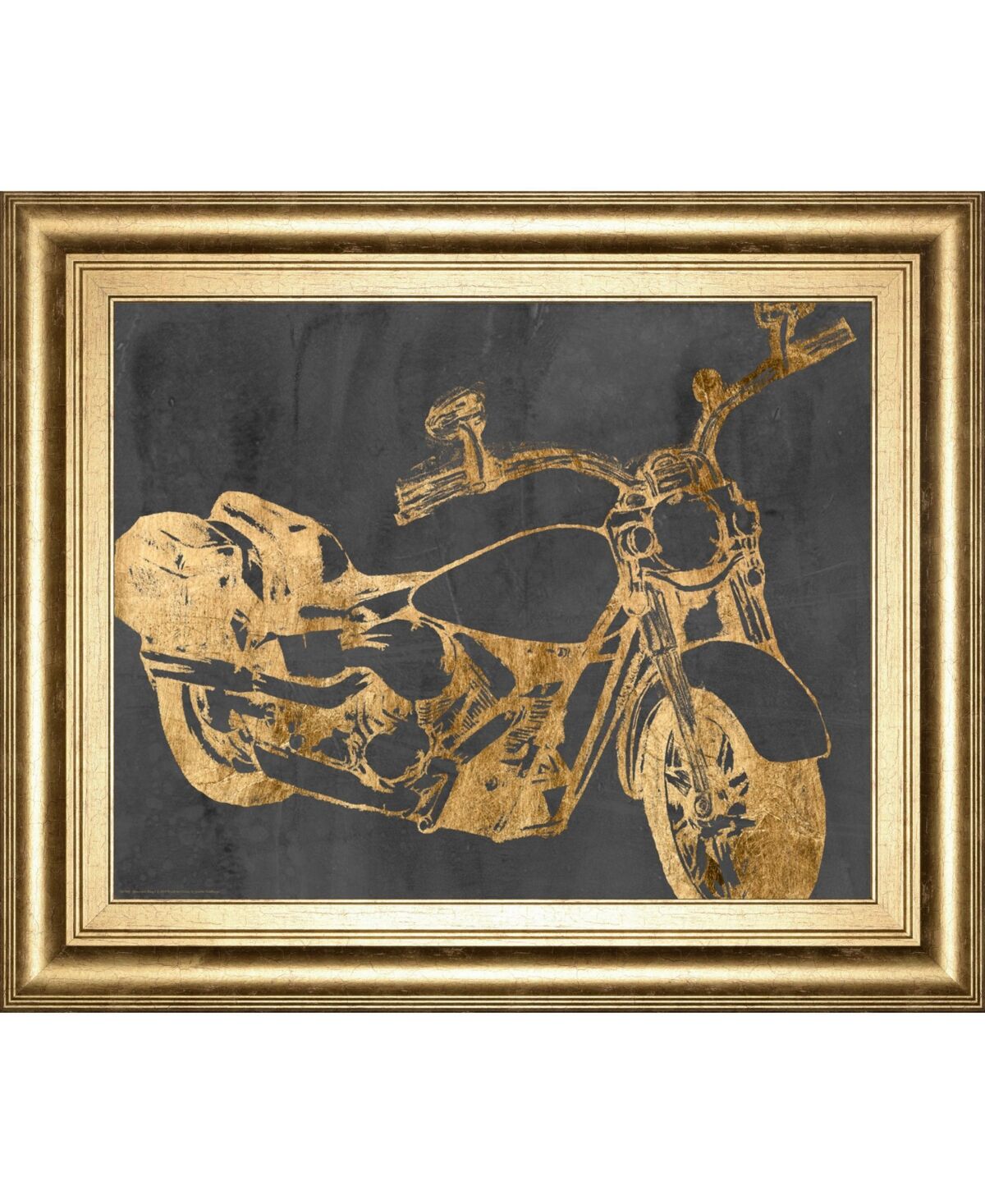 Classy Art Motorcycle Bling I by Jennifer Goldberger Framed Print Wall Art, 22