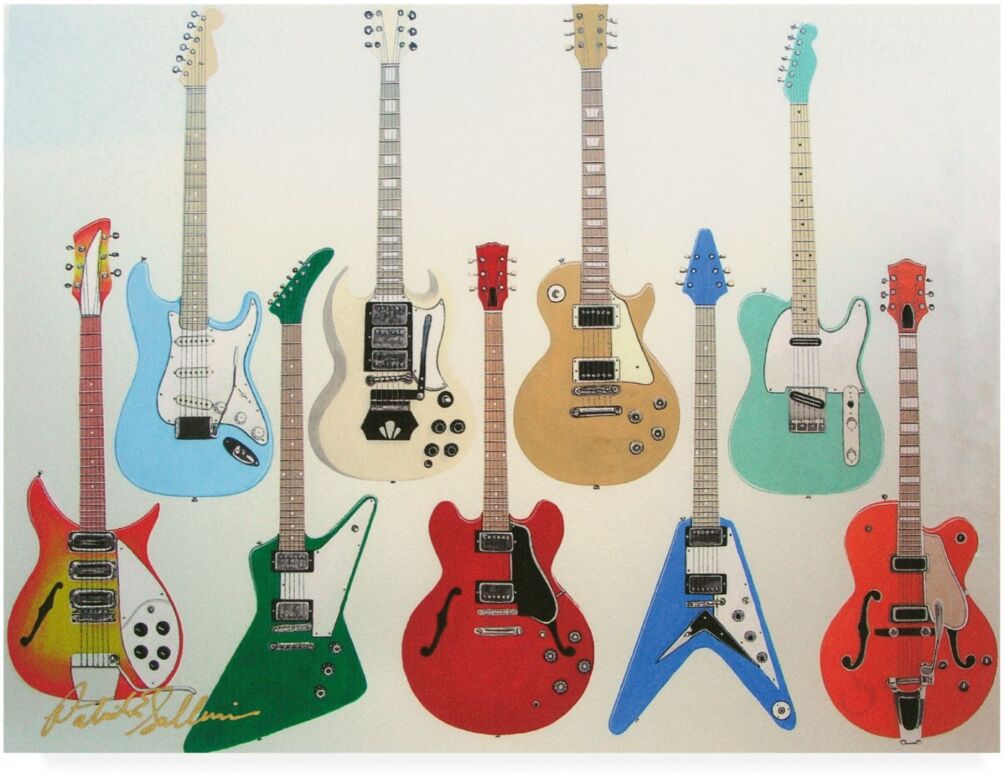 Trademark Global Patrick Sullivan Guitars Electric Canvas Art - 36.5