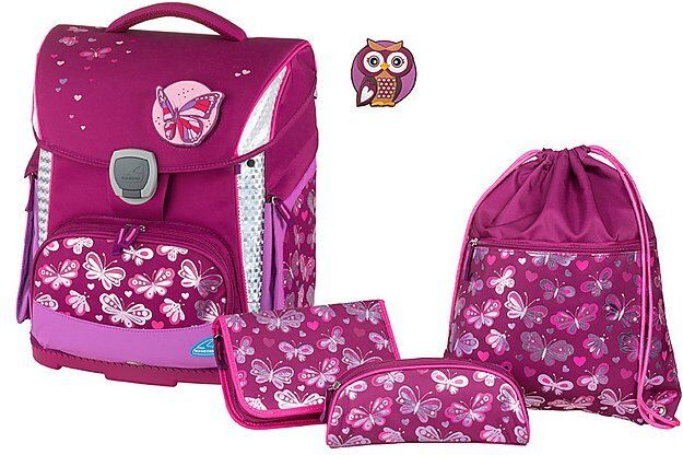 Auf Lager SCHNEIDERS Schultaschen-Set 4-tlg. "Butterfly" 9002638214294 lila EG