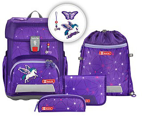 Auf Lager STEP BY STEP Schultaschen Set 5tlg CLOUD Dreamy Pegasus 4047443460752 lila EG