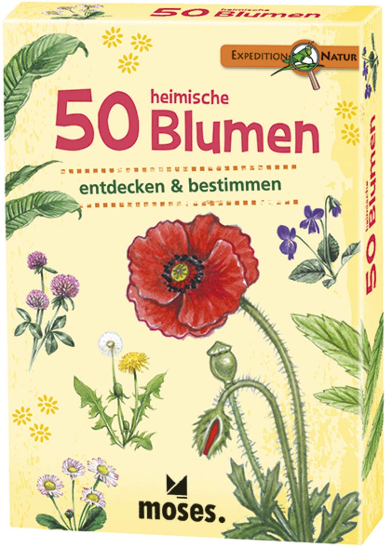 Moses Verlag EXPEDITION NATUR 50 HEIMISCHE BLUMEN Kinder - Pflanzenwelt - weiß