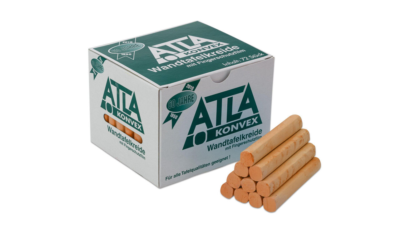 Atla Karton mit 72 ATLA-Kreiden, abgerundet
