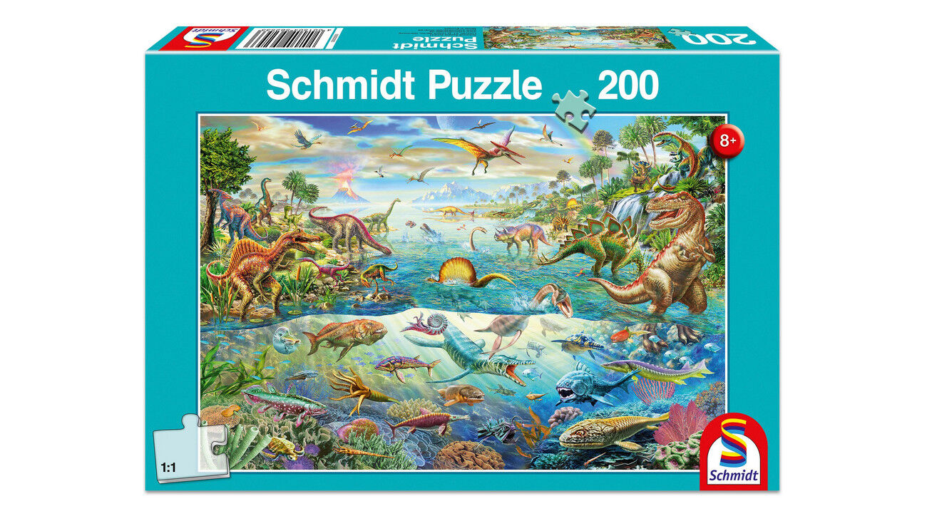 Schmidt Spiele Puzzle „Entdecke die Dinosaurier", 200 Teile