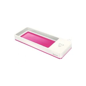 Leitz LEITZ pencil case WOW pencil case with induction charger white/metallic pink