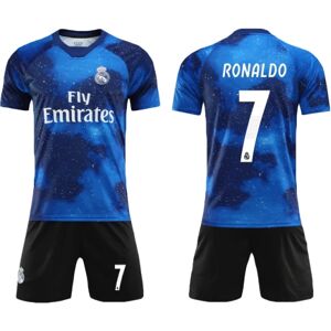 Real Madrid Soccer Club Rainbow Jersey Star Edition Ronaldo No.7 Fodboldtrøjesæt til børn Voksne C Voksne børn fodboldtrøjer 28(150-160CM)