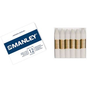 Manley Cera grasa  blanco 12u