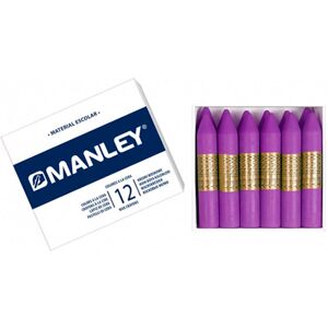 Manley Cera grasa  violeta 12u