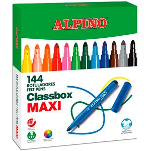 Alpino Rotuladores de colores  Maxi 144u Pack escolar