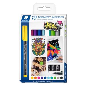 Staedtler Rotuladores Permanentes  Lumocolor Art Punta F 10 colores