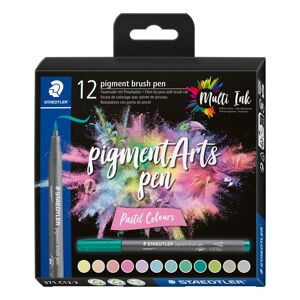 Staedtler Rotuladores pincel  Pigment Arts pastel 12 colores