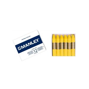 Manley Cera grasa  amarillo 12u