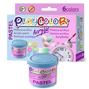 Playcolor Kit pintura acrílica Pastel 40ml 6u.