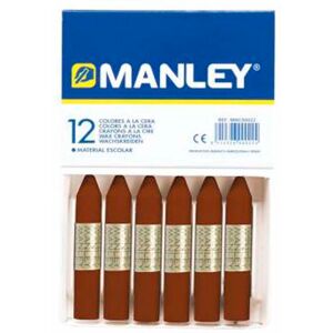 Manley Cera grasa  pardo 12u