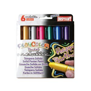 Playcolor Tempera  Pocket Metallic 6 colores