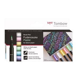 Tombow Rotuladores  Fudenosuke pastel 6 colores