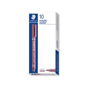 Staedtler Rotulador permanente  metalizado rosa 10u