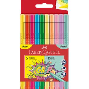 Faber-Castell Estuche de rotuladores Faber Castell 10 Colores Neón+Pastel