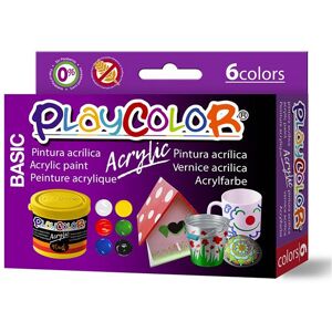 Playcolor Kit pintura acrílica Basic 40ml 6u.