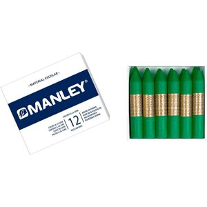 Manley Cera grasa  verde oscuro 12u