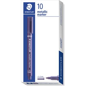 Staedtler Rotulador permanente  metalizado violeta 10u