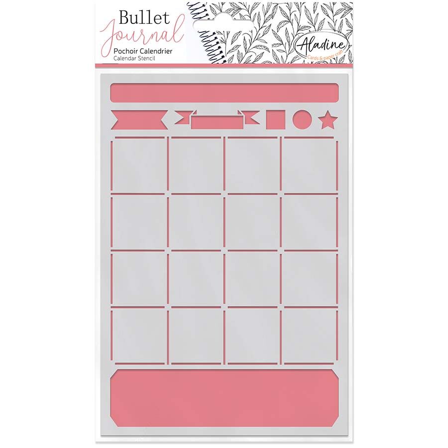 Aladine Stencil Bullet Journal Calendario
