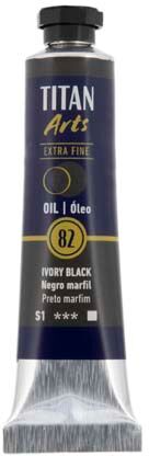 Titan Arts Pintura al óleo Titan 20ml negro marfil