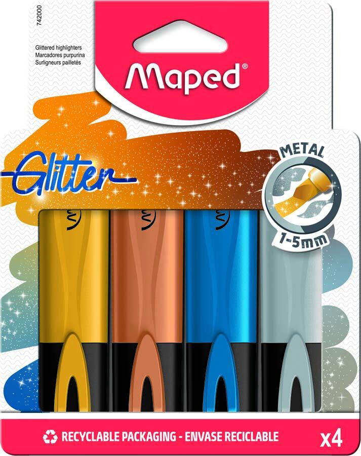 Maped Rotulador fluorescente  Metal 4 colores