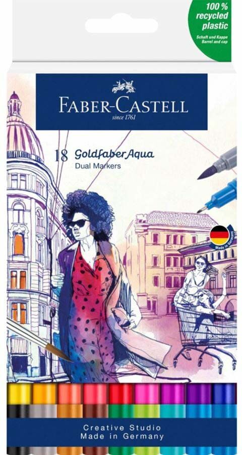 Faber-Castell Rotuladores Goldfaber Aqua Dual  18 Colores