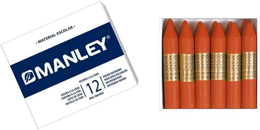 Manley Cera grasa  marrón 12u