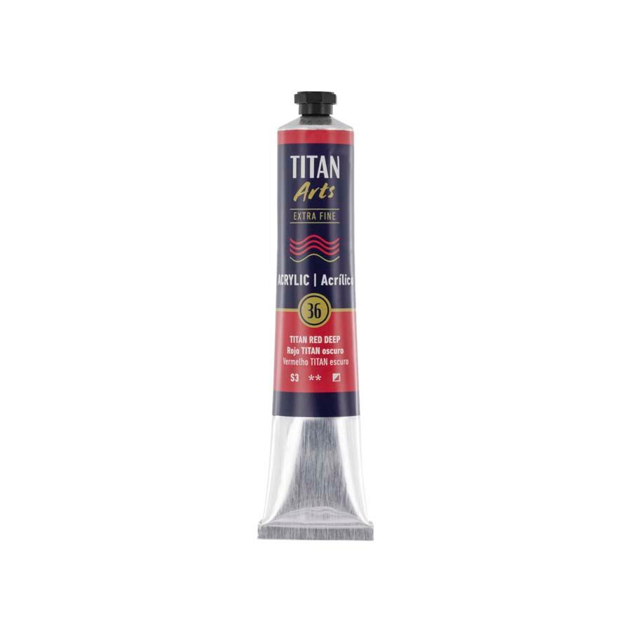 Titan Arts Pintura acrílica Titan 60ml rojo