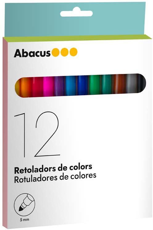 Abacus Rotuladores de colores  12u