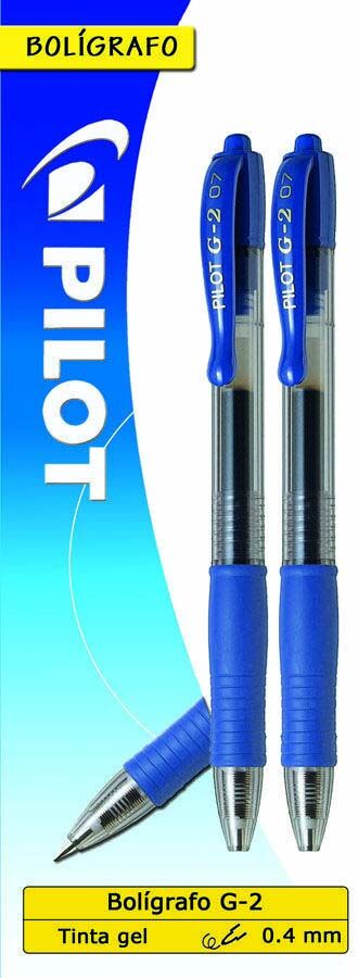 Pilot Bolígrafo  G-2 azul 2u