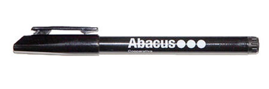 Abacus Rotulador permanente  punta F negro 12u
