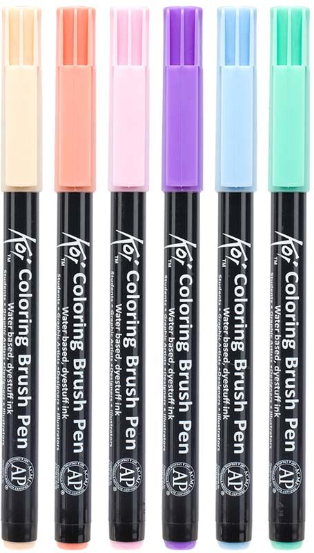 Talens Rotuladores Brush Koi pastel 6 colores