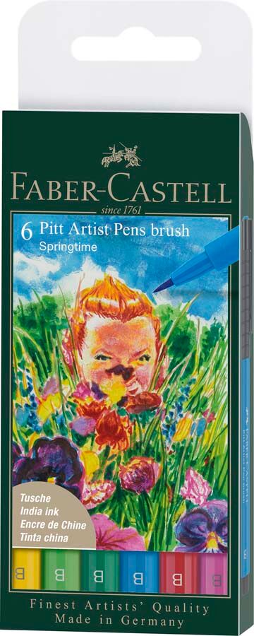Faber-Castell Pitt Artist Pen brush Springtime 6 colores