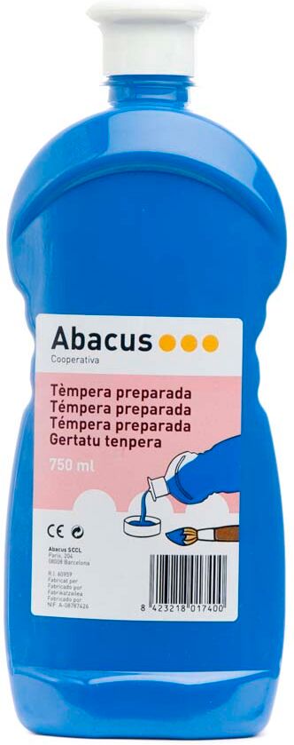 Abacus Témpera preparada  750ml azul cian