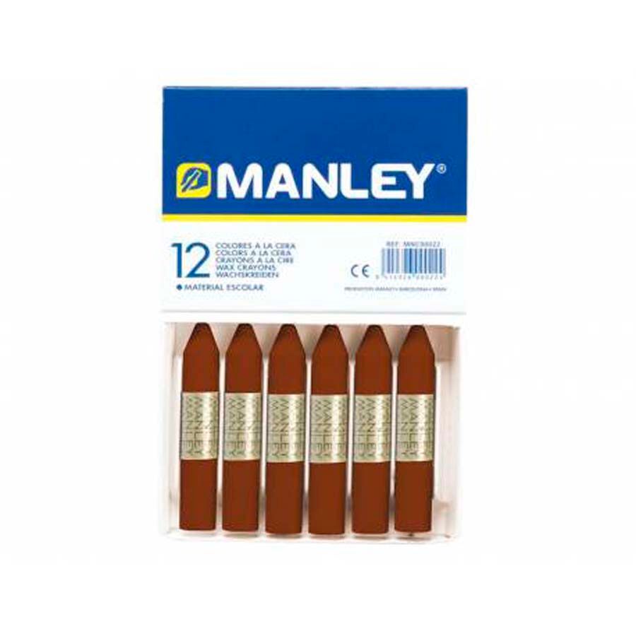 Manley Cera grasa  pardo 12u