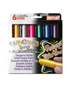 Playcolor Tempera  Pocket Metallic 6 colores