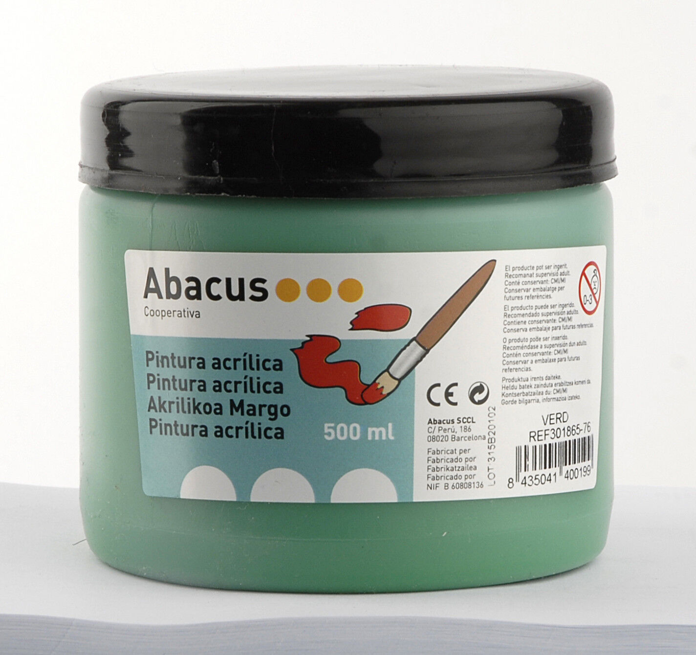 Abacus Pintura acrílica  500ml verde