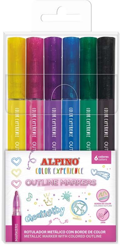 Alpino Rotuladores  Color Experience Outline 6 colores