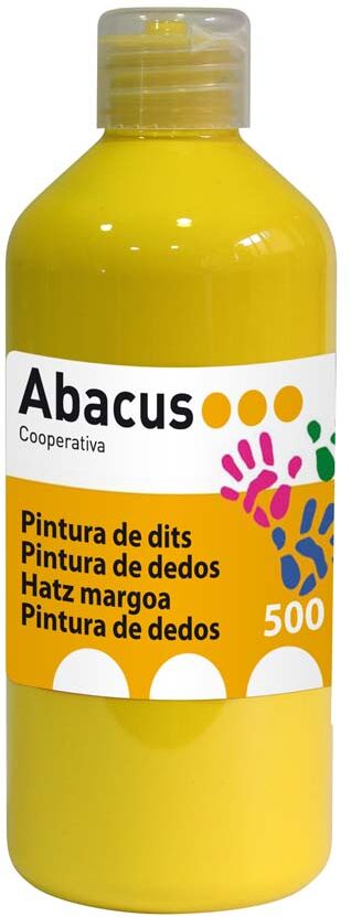 Abacus Pintura de dedos  500 ml amarillo