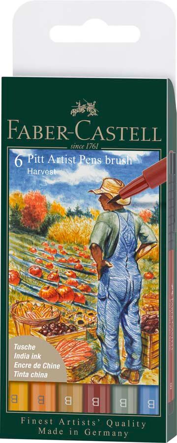 Faber-Castell Pitt Artist Pen brush Harvest 6 colores