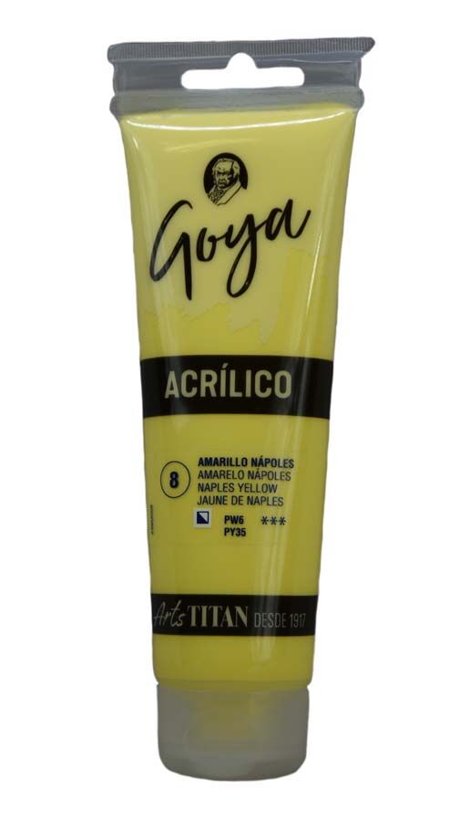 Titan Arts Pintura acrílica Goya 125ml amarillo Nápoles