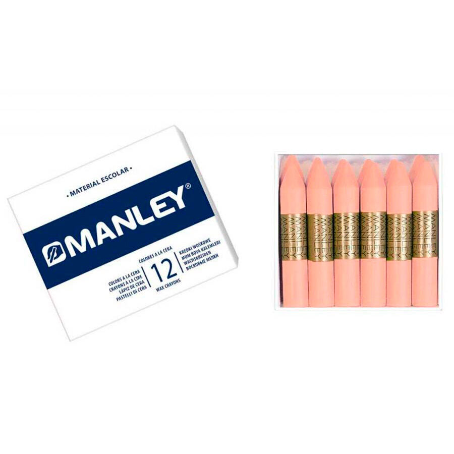 Manley Cera grasa  salmón 12u