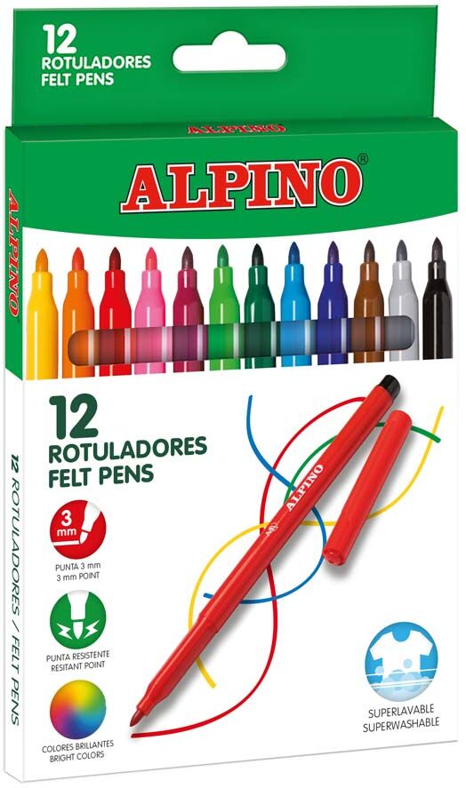 Alpino Rotuladores de colores  12u